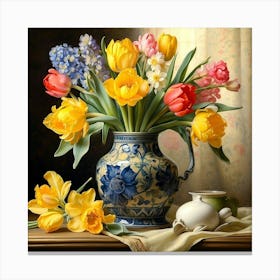 Tulips In A Vase 2 Canvas Print
