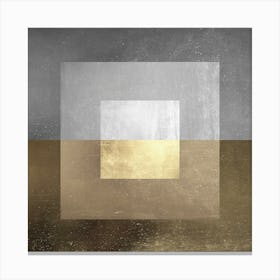 Geometric art with gold 1 Canvas Print