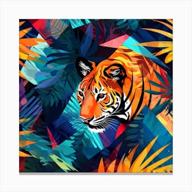 Tiger In The Jungle 8 Canvas Print