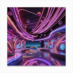 Futuristic Interior Design 1 Canvas Print