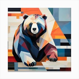 Abstract modernist Bear 5 Canvas Print
