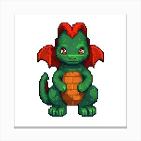 Pixel Dragon 1 Canvas Print