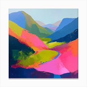 Colourful Abstract Snowdonia National Park Wales 1 Canvas Print