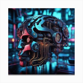 Futuristic Artificial Intelligence Canvas Print