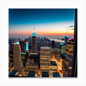 New York City At Dusk Canvas Print