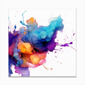 Abstract Colorful Paint Splash 1 Canvas Print