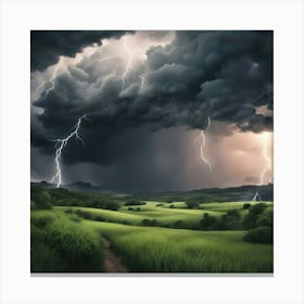 A Storm With A Beautiful Nature Scenery(12)(1) Canvas Print