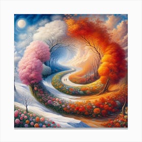 Spiral Of Trees Canvas Print