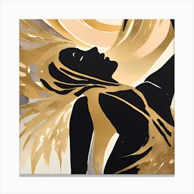 'Abstract Golden Woman' Canvas Print