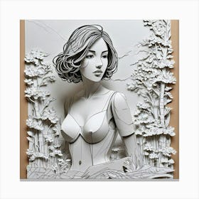 Paper Cut Art 1 Canvas Print