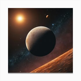 Planets In Space Canvas Print