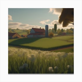 Farm In The Countryside 34 Canvas Print
