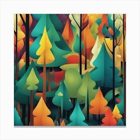 Abstract Forest Canvas Print