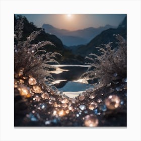 Moon And Diamonds Canvas Print