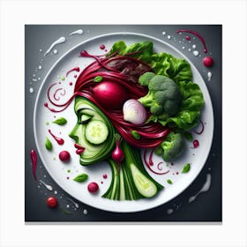 Vegetables Portrait Canvas Print