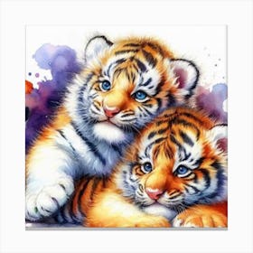 Tiger Cubs Canvas Print