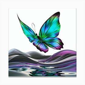 Butterfly In Water 1 Canvas Print