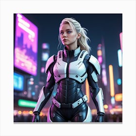 Futuristic Girl 6 Canvas Print