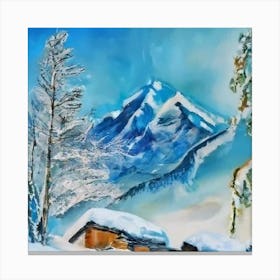 Winter In The Alps Canvas Print