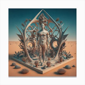 Man In The Desert 201 Canvas Print