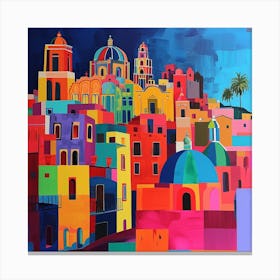 Abstract Travel Collection Mexico City Mexico 2 Canvas Print