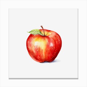 Red Apple Watercolor Painting 1 Canvas Print