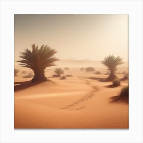 Sahara Countryside Peaceful Landscape Haze Ultra Detailed Film Photography Light Leaks Larry Bu (1) Canvas Print