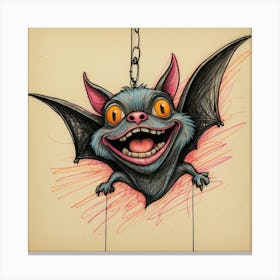 Bat On A Chain 1 Canvas Print