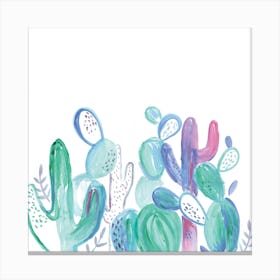 Abstract Cacti Canvas Print
