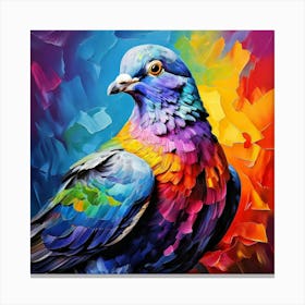 Rainbow Pigeon 3 Canvas Print