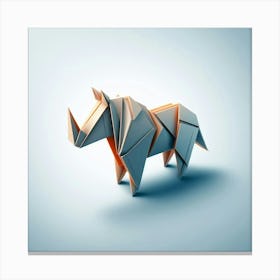 Rhino Origami Canvas Print