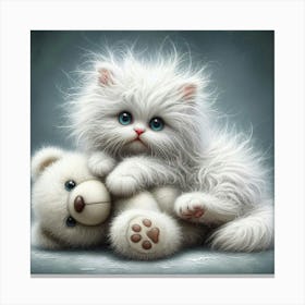 Kitty Cuddle Canvas Print