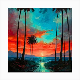 Sunset At The Beach Toile