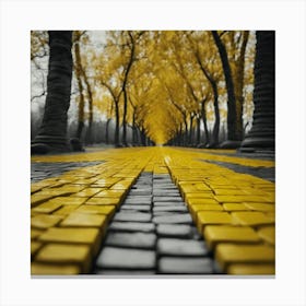 Yellow Brick Road split Canvas Print
