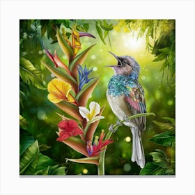 A Stunning Illustration Featuring A Vibrant Tropic N8z Qdet26lsajnigguqg Gupulovms6wiyzlpx 6vqq Canvas Print