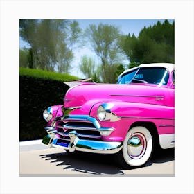 Pink Chevrolet 2 Canvas Print