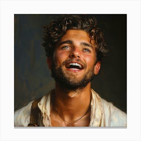 Man Laughing Canvas Print
