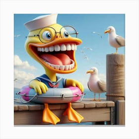 Duck Sailor 2 Canvas Print