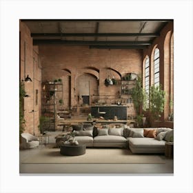 Industrial Living Room 1 Canvas Print