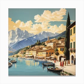 Italy Vintage Travel Poster Art Print Canvas Print
