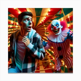 Clown In A Carnival Canvas Print