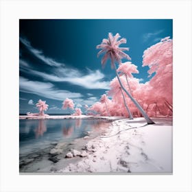 Pink Palm Trees Canvas Print