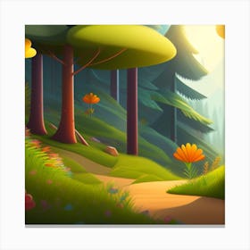 Green forest Canvas Print
