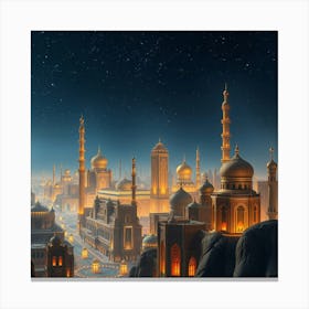 City At Night 2 Canvas Print