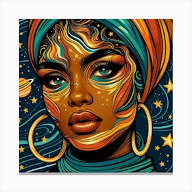 Aquilith Celestial Portrait Canvas Print