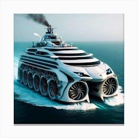 Futuristic Cruise Ship Canvas Print