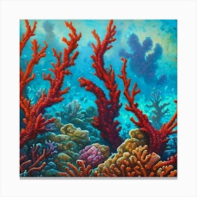 Red Coral Reef Canvas Print