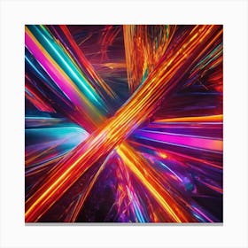 Abstract Light Rays 7 Canvas Print