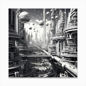 Futuristic City 16 Canvas Print