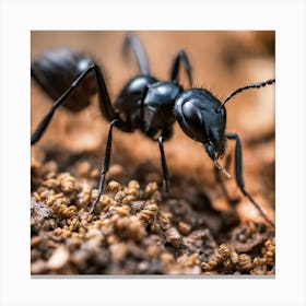 Black Ant 3 Canvas Print